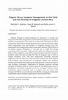 Research paper thumbnail of Organic Versus Inorganic Management on the Yield and Soil Fertility of Irrigated Lowland Rice