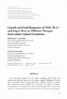 Research paper thumbnail of Growth and Yield Responses of NSIC Rc11 and Inipot-Ibon to Different Nitrogen Rates under Upland Condition