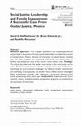 Research paper thumbnail of Social Justice Leadership and Family Engagement: A Successful Case From Ciudad Juárez, Mexico