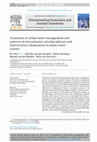 Research paper thumbnail of Transitions in urban water management and patterns of international, interdisciplinary and intersectoral collaboration in urban water science