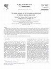 Research paper thumbnail of The bond strength of Al–Si coating on mild steel by kinetic spraying deposition