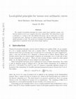 Research paper thumbnail of Local-global principles for torsors over arithmetic curves