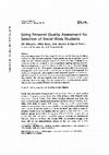 Research paper thumbnail of Using Personal Quality Assessment for Selection of Social Work Students