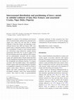 Research paper thumbnail of Interseasonal distribution and partitioning of heavy metals in subtidal sediment of Qua Iboe Estuary and associated Creeks, Niger Delta (Nigeria