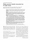 Research paper thumbnail of Phakic posterior chamber intraocular lens for high myopia