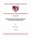 Research paper thumbnail of Determinantes de los Ingresos Laborales en las Zonas Urbanas de Bolivia