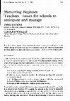 Research paper thumbnail of Mentoring Beginner Teachers — issues for schools to anticipate and manage