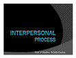 Research paper thumbnail of Interpersonal Process