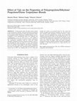 Research paper thumbnail of Effect of talc on the properties of polypropylene/ethylene/propylene/diene terpolymer blends