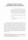 Research paper thumbnail of Estudio sobre cinco ESCRITOS DE ESPIRITUALIDAD Y MÍSTICA de Edith Stein