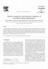 Research paper thumbnail of Thermal, mechanical, and rheological comparison of stereoblock flexible polypropylenes