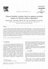 Research paper thumbnail of Polymer durability estimates based on apparent activation energies for thermal oxidative degradation