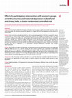 Research paper thumbnail of Effect of a participatory intervention with women's groups on birth outcomes in Nepal: cluster-randomised controlled trial