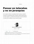 Research paper thumbnail of Pensar en telarañas y no en jerarquías