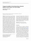 Research paper thumbnail of Temporal variability of macrofauna from a disturbed habitat in Zuari estuary, west coast of India