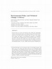 Research paper thumbnail of Environmental policy and technical change: A survey