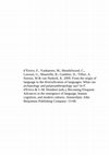 Research paper thumbnail of From the origin of langage to the diversification of langages: What archaeology and paleoanthropology say?