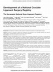 Research paper thumbnail of Development of a National Cruciate Ligament Surgery Registry: The Norwegian National Knee Ligament Registry