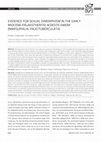 Research paper thumbnail of Evidence for sexual dimorphism in the early Miocene palaeothentid Acdestis owenii (Marsupialia: Paucituberculata)