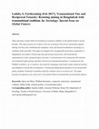 Research paper thumbnail of Transnational Ties and Reciprocal Tenacity: Resisting mining in Bangladesh with transnational coalition, In: Sociology: Special Issue on Global Futures