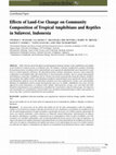 Research paper thumbnail of Effects of Land-Use Change on Community Composition of Tropical Amphibians and Reptiles in Sulawesi, Indonesia: Effects of Land-Use Change on Herpetofauna