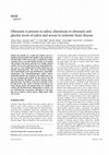 Research paper thumbnail of Obestatin is present in saliva: alterations in obestatin and ghrelin levels of saliva and serum in ischemic heart disease