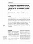 Research paper thumbnail of A combination chemotherapy protocol with MOPP and CCNU consolidation (Tufts VELCAP-SC) for the treatment of canine lymphoma