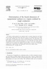 Research paper thumbnail of Determination of the fractal dimension of equipotential surfaces in a region confined by rough conductors