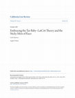 Research paper thumbnail of Embracing the Tar-Baby--LatCrit Theory and the Sticky Mess of Race