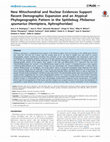 Research paper thumbnail of New Mitochondrial and Nuclear Evidences Support Recent Demographic Expansion and an Atypical Phylogeographic Pattern in the Spittlebug Philaenus spumarius (Hemiptera, Aphrophoridae