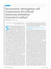 Research paper thumbnail of Incarceration, Interrogation, and Counterterror: Do (Liberal) Democratic Institutions Constrain Leviathan?