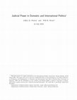 Research paper thumbnail of Judicial Power in Domestic and International Politics