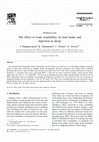 Research paper thumbnail of The effect of water availability on feed intake and digestion in sheep