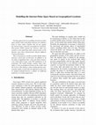 Research paper thumbnail of Modelling the Internet Delay Space Based on Geographical Locations