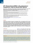 Research paper thumbnail of WT1 mutants reveal SRPK1 to be a downstream angiogenesis target by altering VEGF splicing