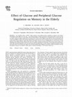 Research paper thumbnail of Effect of Glucose and Peripheral Glucose Regulation on Memory in the Elderly