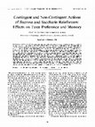 Research paper thumbnail of Contingent and non-contingent actions of sucrose and saccharin reinforcers: Effects on taste preference and memory