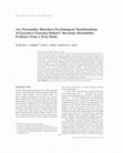 Research paper thumbnail of Are Personality Disorders Psychological Manifestations of Executive Function Deficits? Bivariate Heritability Evidence from a Twin Study