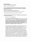 Research paper thumbnail of SOC3060-10 A2016 Séance 1 /NOTES RÉCAPITULATIVES