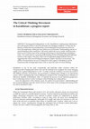 Research paper thumbnail of The Critical Thinking Movement in Kazakhstan: a progress report