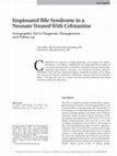 Research paper thumbnail of Inspissated Bile Syndrome in a Neonate Treated With Cefotaxime Sonographic Aid to Diagnosis, Management, and Follow-up