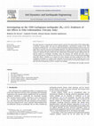 Research paper thumbnail of Investigating on the 1920 Garfagnana earthquake (M w = 6.5): Evidences of site effects in Villa Collemandina (Tuscany, Italy