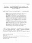 Research paper thumbnail of The effect of recombinant equine growth hormone on the biomechanical properties of healing superficial digital flexor tendons in horses