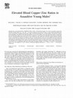 Research paper thumbnail of Elevated Blood Copper/Zinc Ratios in Assaultive Young Males 1 1 First presented as a poster at the 24th annual meeting of the Society of Neuroscience in Miami Beach, Fla., November 18, 1994