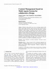 Research paper thumbnail of Content management based on multi-agent system for collaborative design