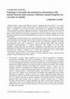 Research paper thumbnail of Pathology and normality from XIX century positivism to the contemporary philosophy of science: An analysis of the concept of disease