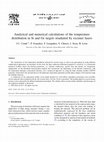 Research paper thumbnail of Analytical and numerical calculations of the temperature distribution in Si and Ge targets irradiated by excimer lasers