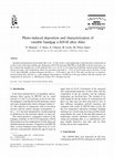 Research paper thumbnail of Photo-induced deposition and characterization of variable bandgap a-SiN:H alloy films