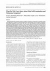 Research paper thumbnail of What Do Web Users Know about Skin Self-Examination and Melanoma Symptoms?