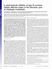 Research paper thumbnail of A small-molecule inhibitor of type III secretion inhibits different stages of the infectious cycle of Chlamydia trachomatis